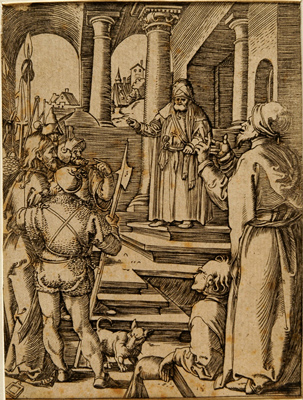 Raimondi Marcantonio - Cristo davanti a Pilato (dalla serie: Piccola passione)